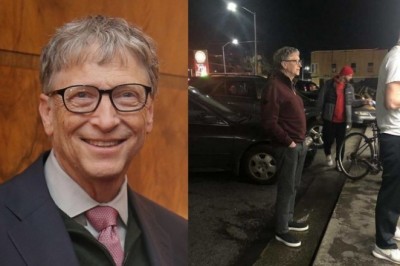 រូបថត កំពូលមហាសេដ្ឋី ពិភពលោក Bill Gates ឈររងចាំទិញ ប៊ឺហ្គឺ ល្បីពេញបណ្ដាញសង្គម