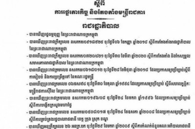 លោក ទឹម ផានូ ឡើងជា អភិបាលក្រុងច្បារមន ជំនួសលោក ហុក ម៉ារ៉ាឌី ដែលត្រូវផ្ទេរកាន់មុខតំណែងថ្មី