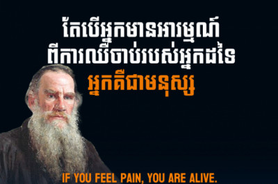 Leo Tolstoy - If you feel other people's pain, you are a human being.